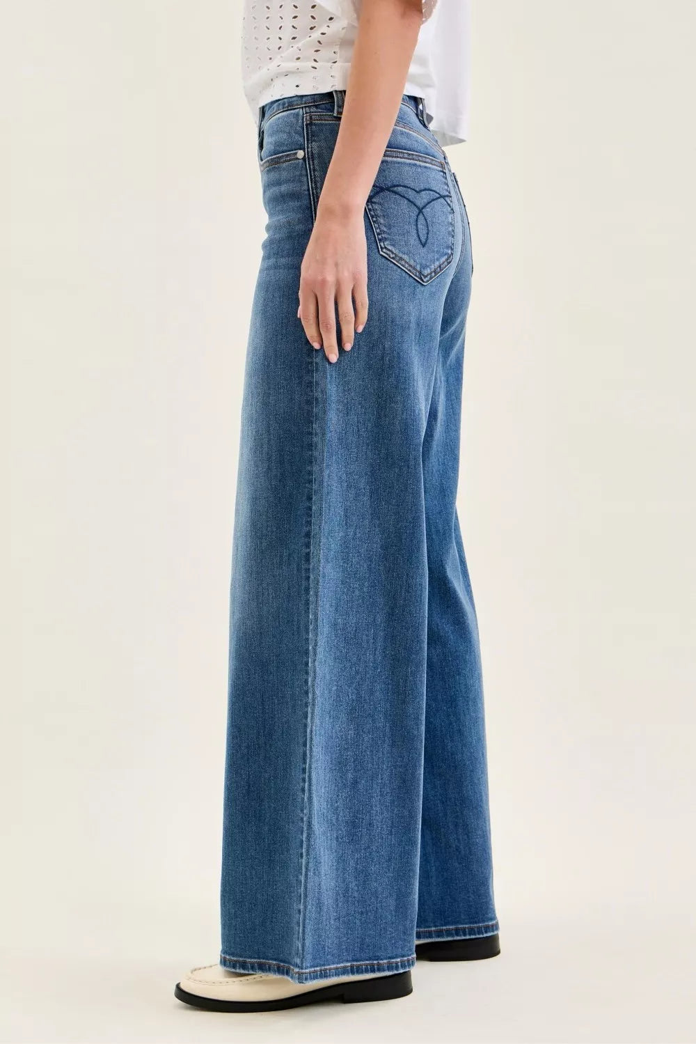High Waist Palazzo Jeans in Md for Women