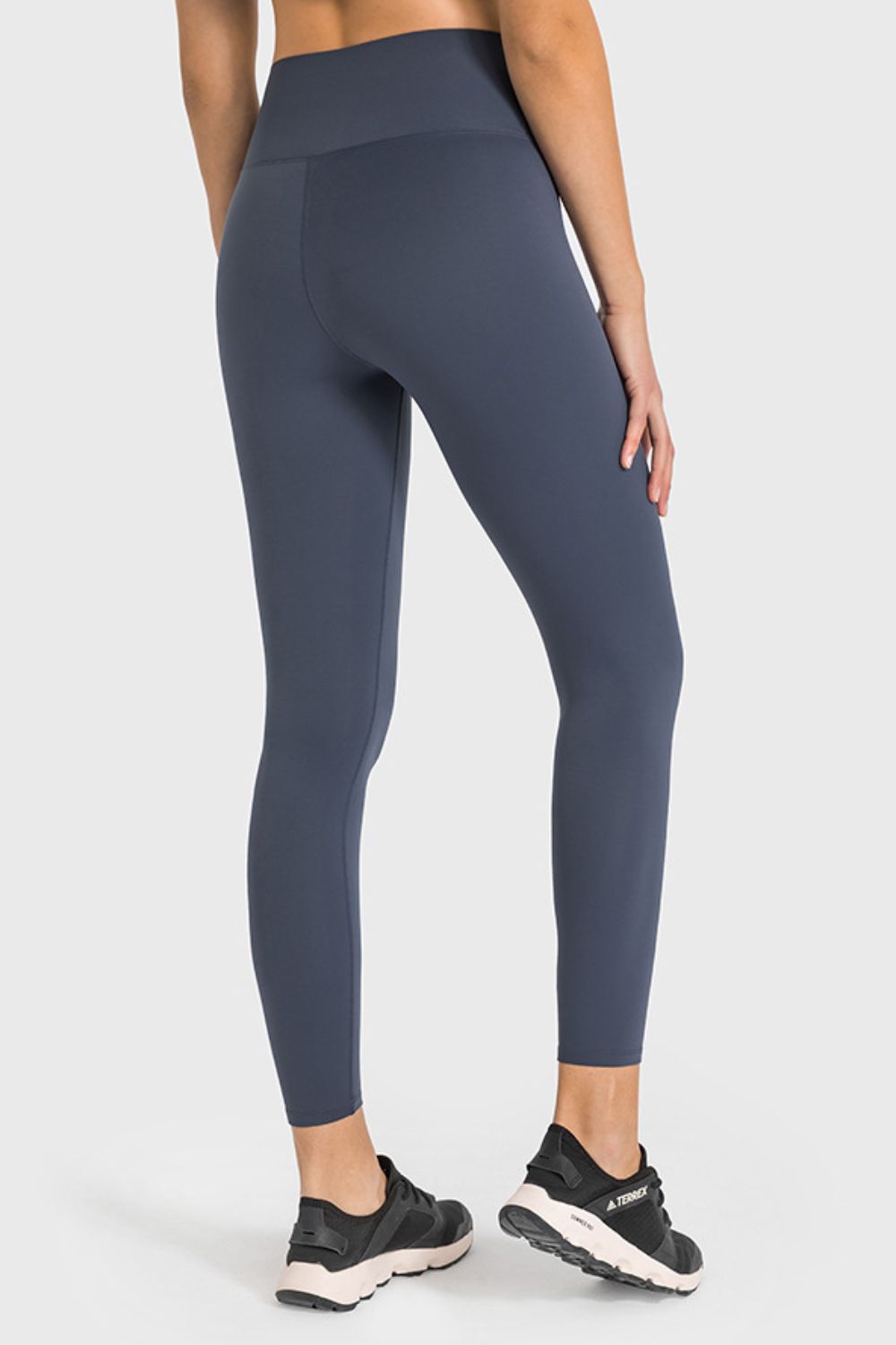 High Waist Ankle-Length Yoga Leggings in Peacock Blue for Women