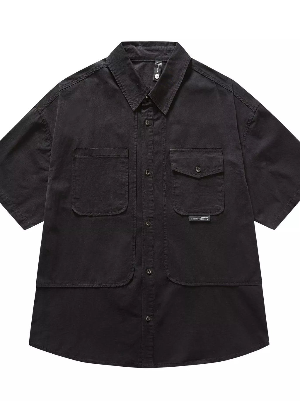 Button Up Half Sleeve Shirt Plus Size in Light Apricot for Men