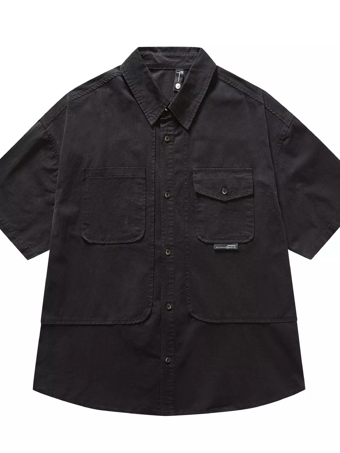 Button Up Half Sleeve Shirt Plus Size in Light Apricot for Men