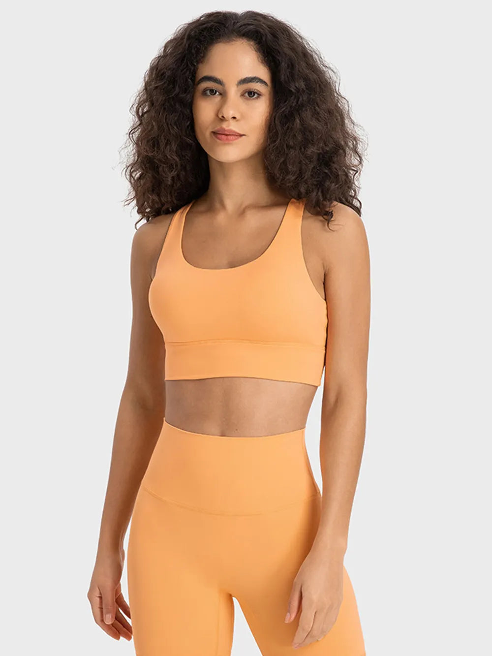 Crisscross Scoop Neck Active Tank in Dark Gray for Women