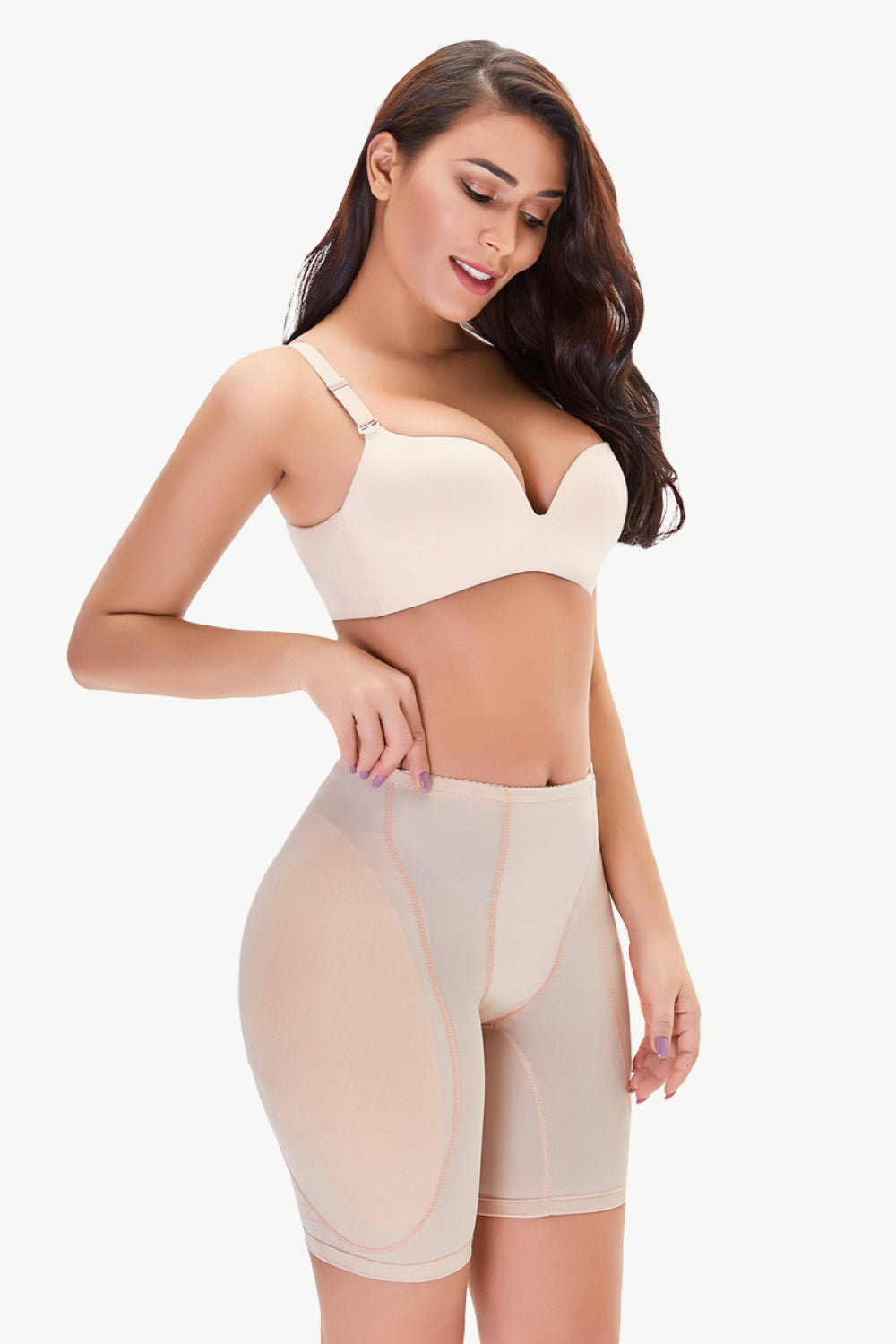 Plus Size Lifting Pull-On Shaping Shorts in Black for Women
