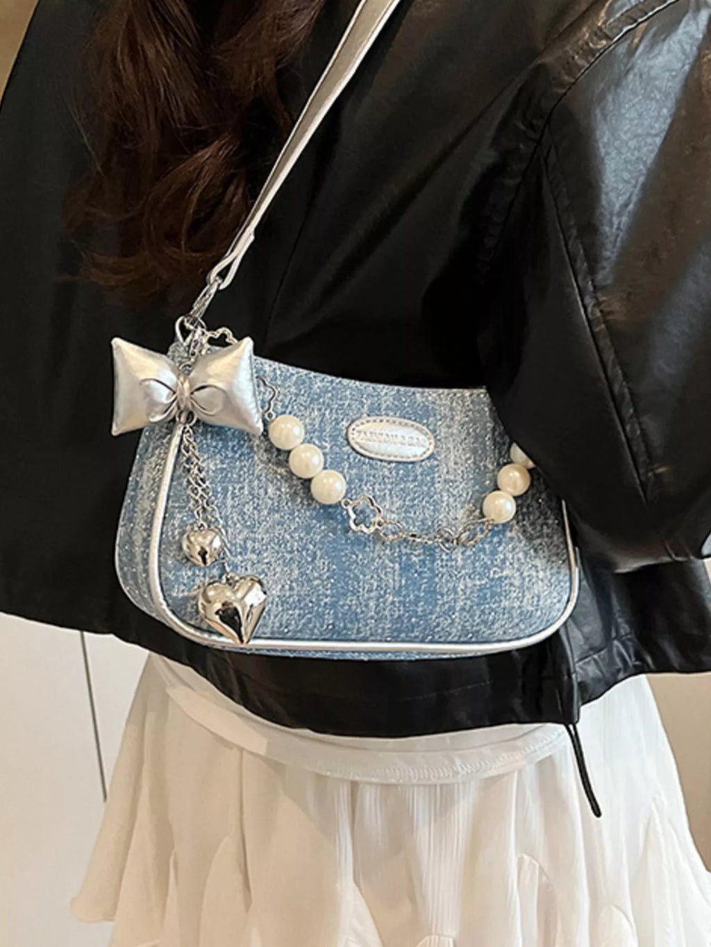 Pearl Chain Shoulder Bag for Women