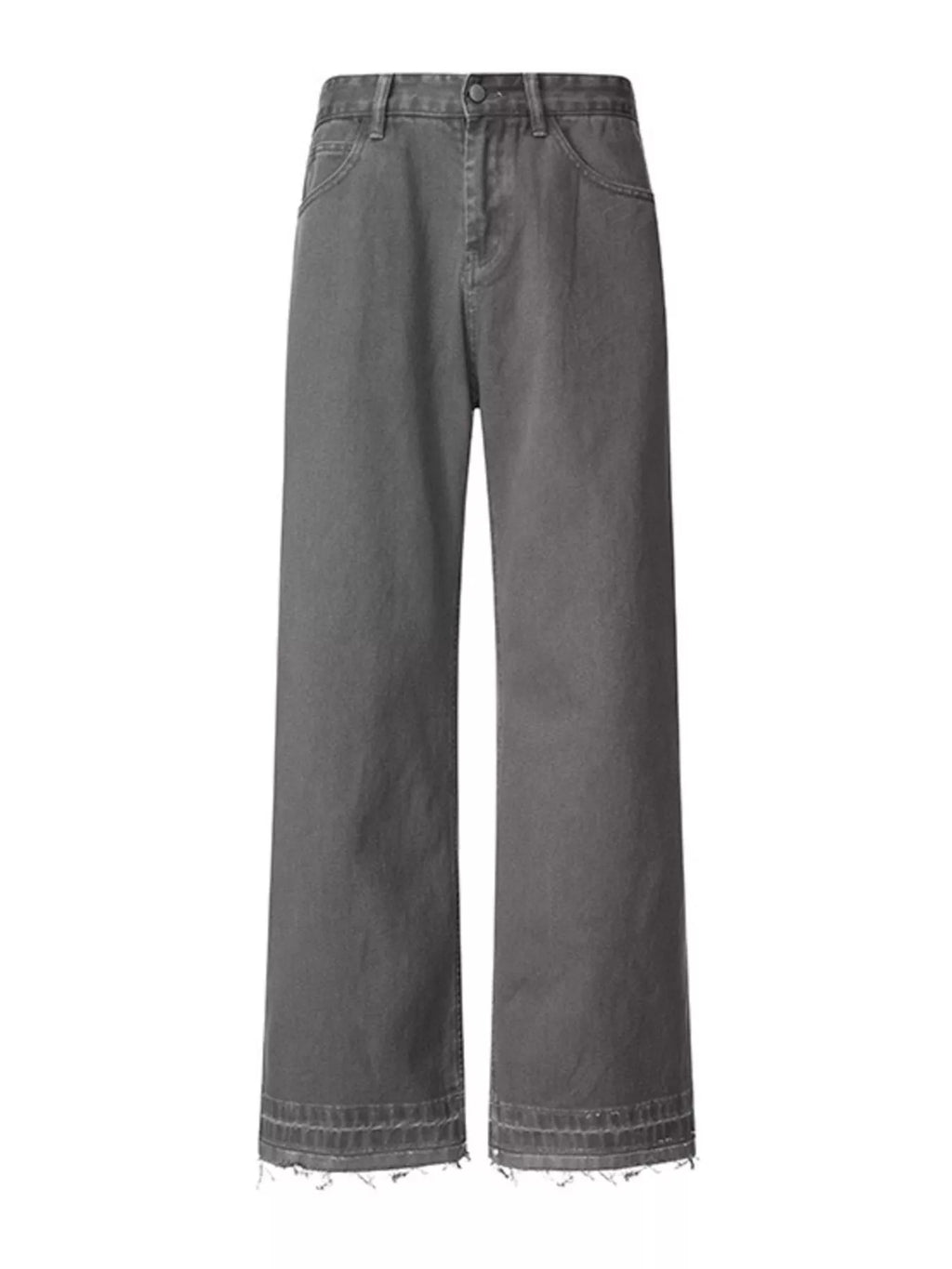 Wash Relaxed Fit Wide Leg Jeans in Berry Red in Dark Gray for Men