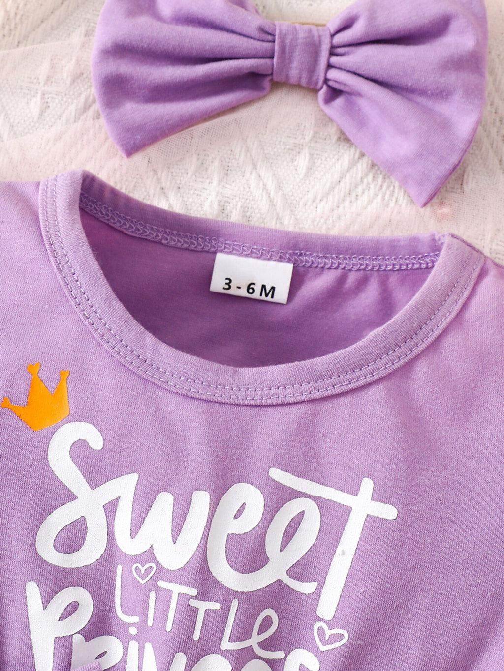 Bowknot Tulle Dress with Headband in Lavender for Girls