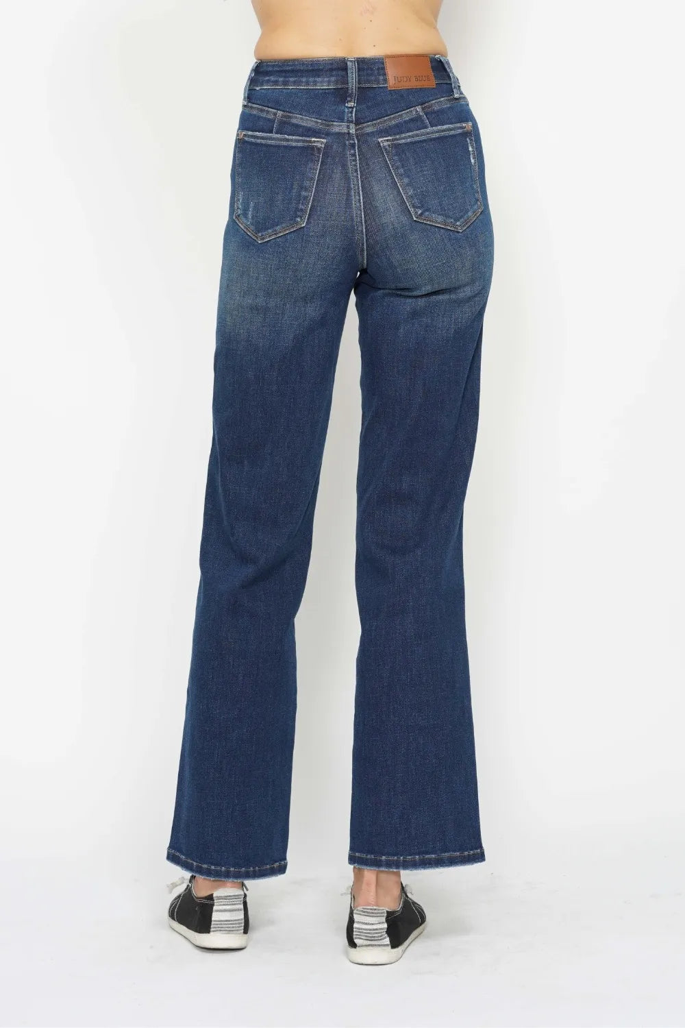 Plus Size High Waist Tummy Control Jeans in Dark for Women