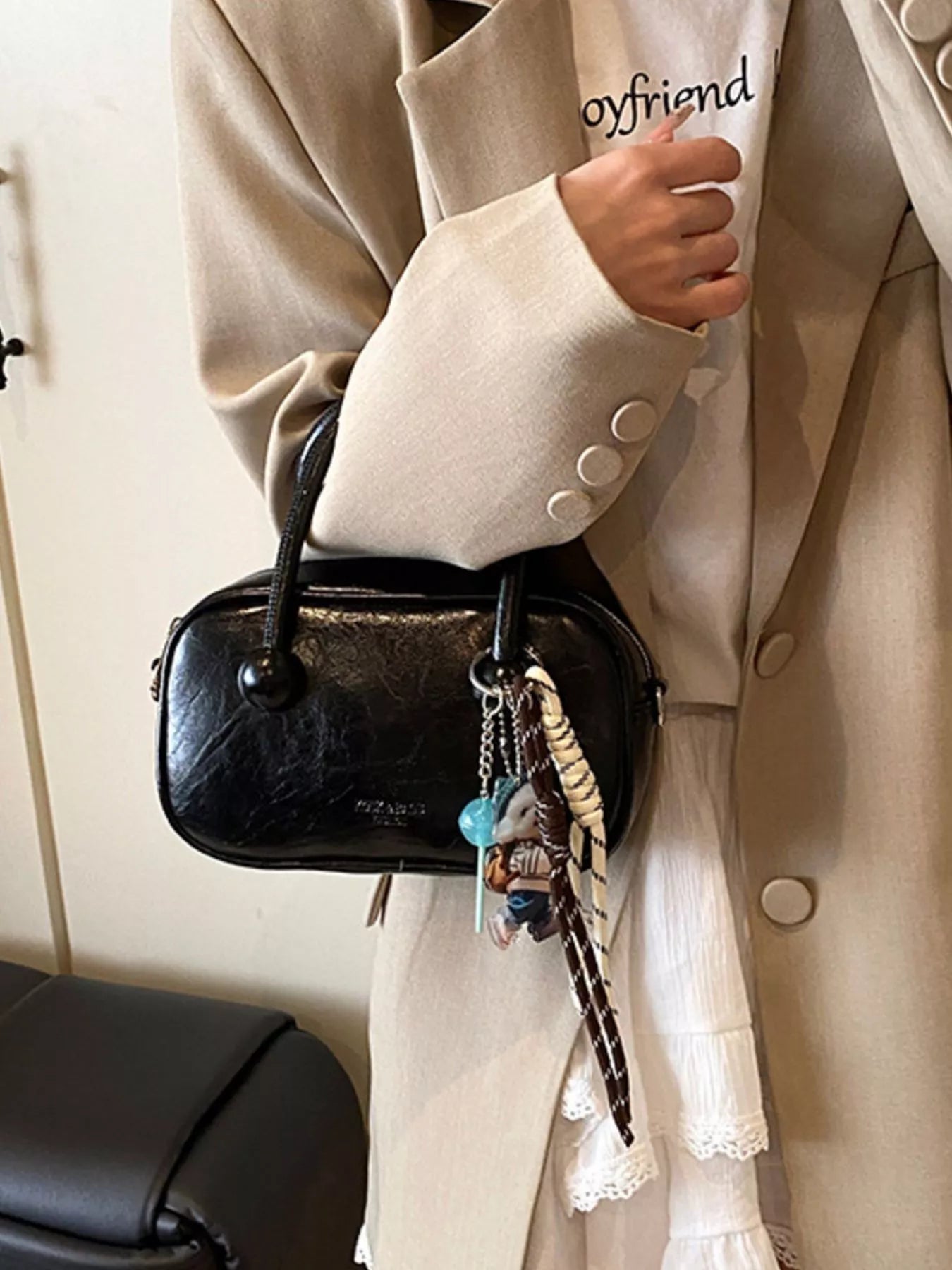 Top Handle Crossbody Bag in Black for Women