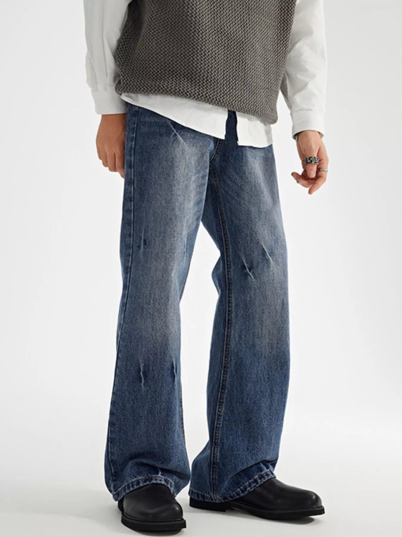 Wide Leg Jeans in Classic in Blue for Men
