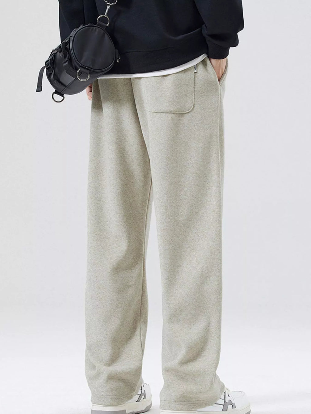 Casual Loose Fit Sweatpants Plus Size in Apricot for Men
