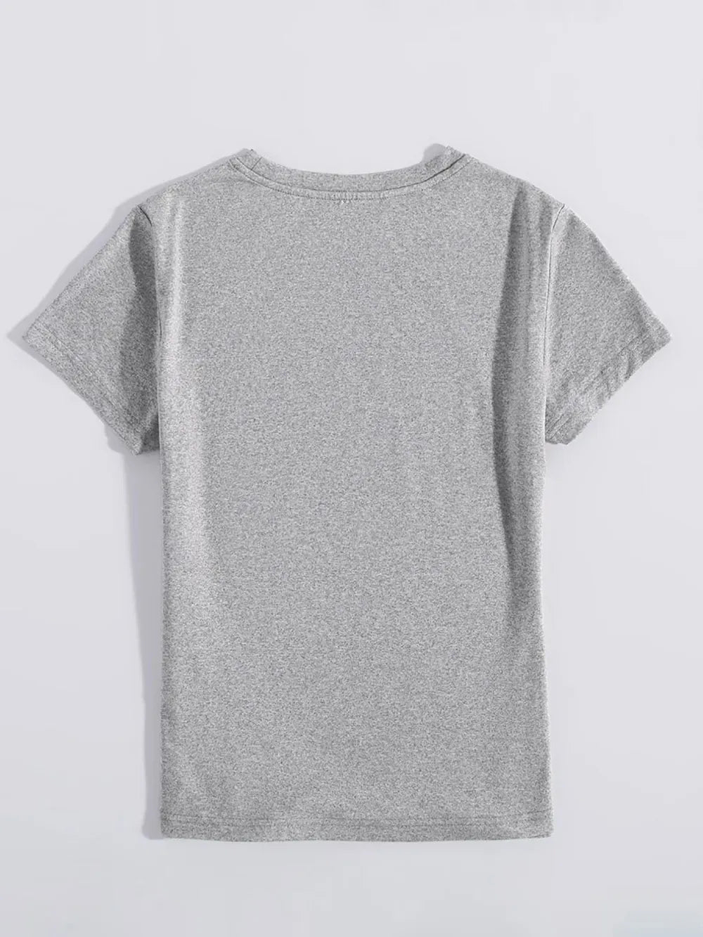 Rabbit Round Neck Short Sleeve T-Shirt in Blush Pink for Women