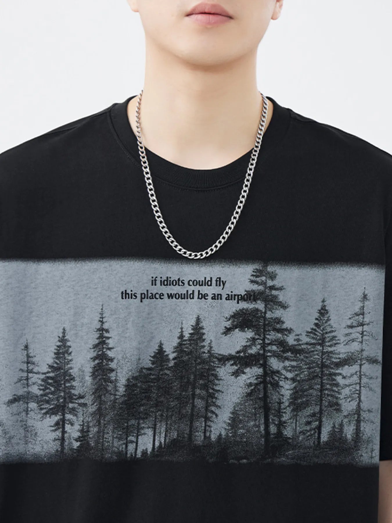 Plus Size Graphic Round Neck Half Sleeve T-Shirt in Coffee Color for Men