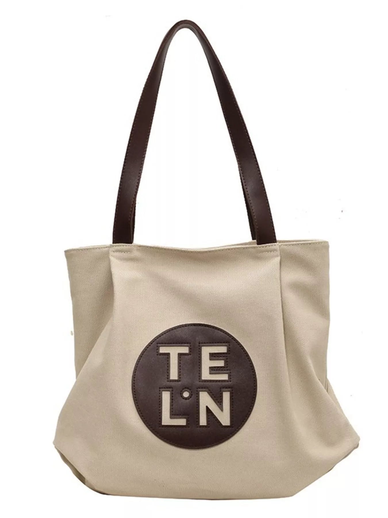 Contrast Canvas Shoulder Bag for Women