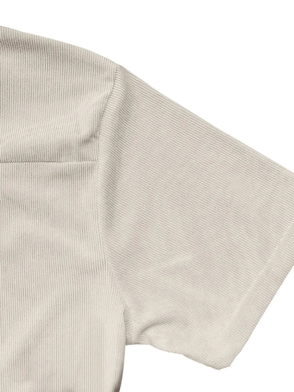 Quarter Zip Short Sleeve Polo and Pants Set Plus Size in White for Men
