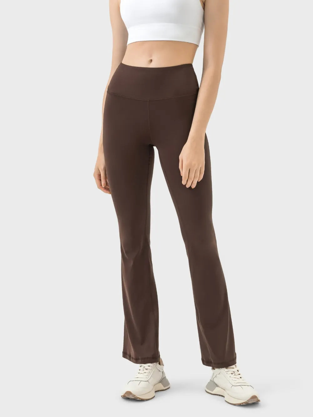 High Waist Active Pants in Mocha in Chocolate for Women
