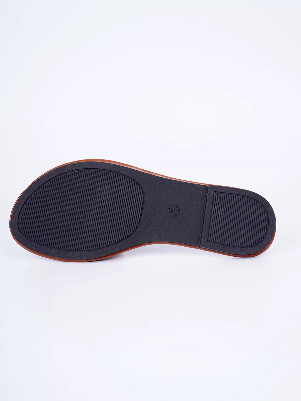 Open Toe Flat Sandals in White in Black for Women
