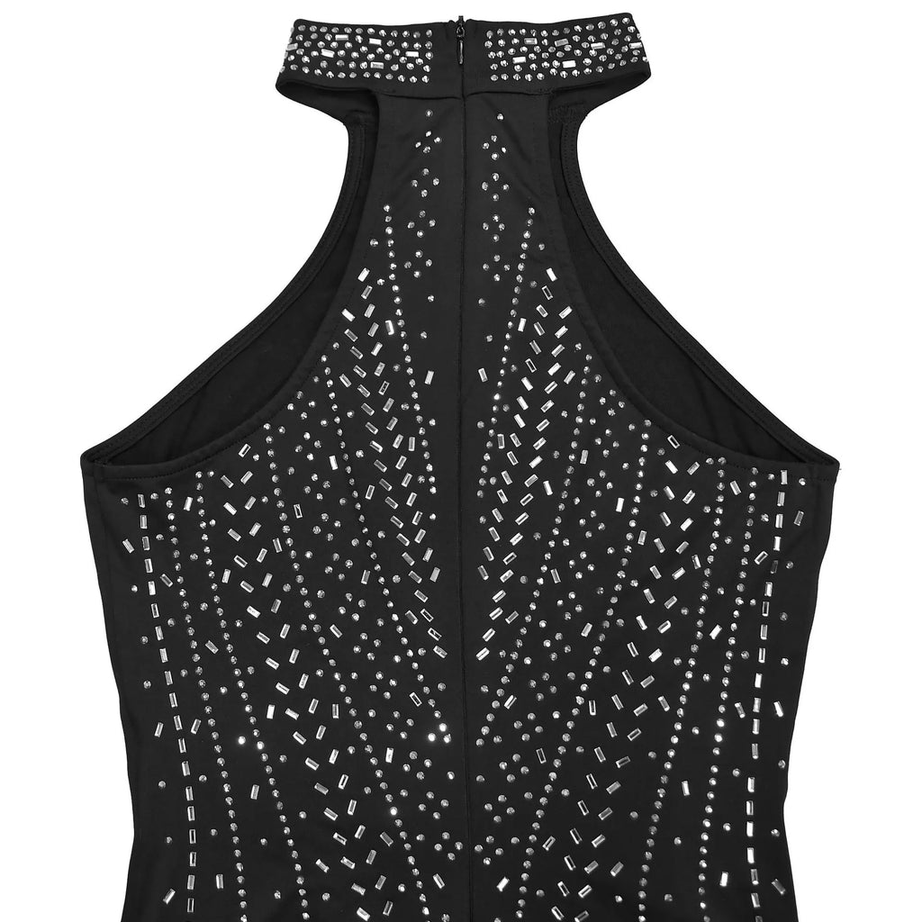 Sparkling Rhinestone Cutout Jumpsuit for Women