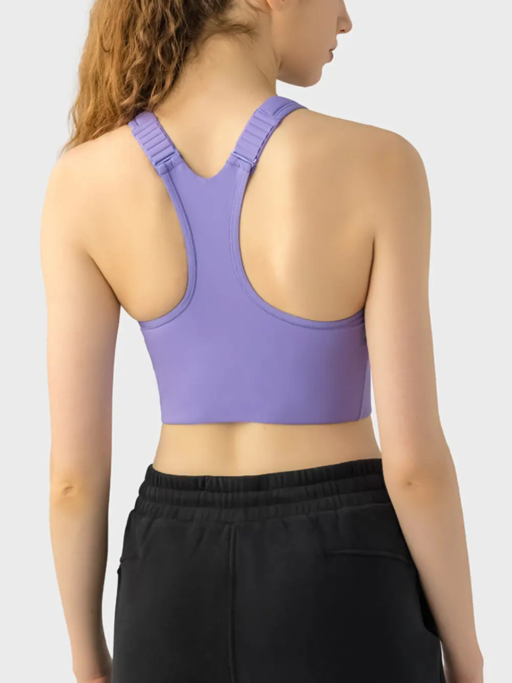 Wide Strap Sport Bra in Purple for Women