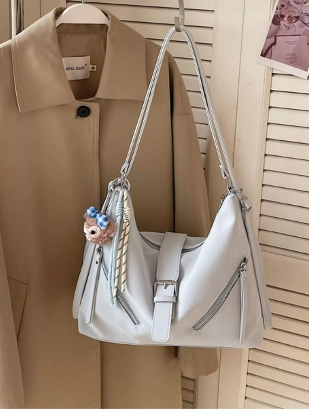 Convertible Buckle Shoulder Bag for Women