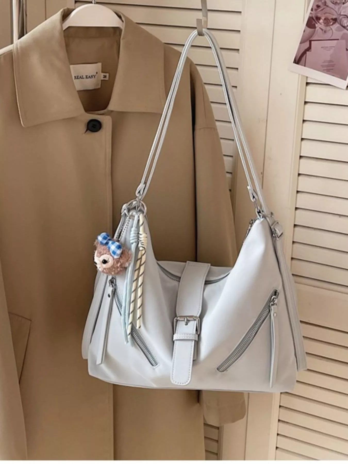 Convertible Buckle Shoulder Bag for Women