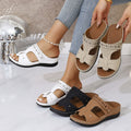 Open Toe Wedge Sandals in White for Women