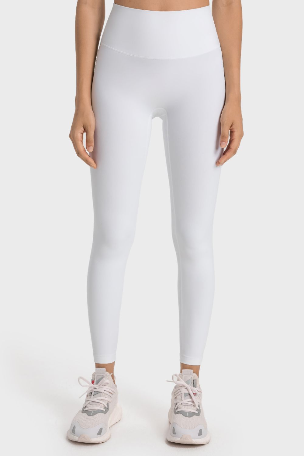 High-Rise Wide Waistband Yoga Leggings in Sky Blue for Women