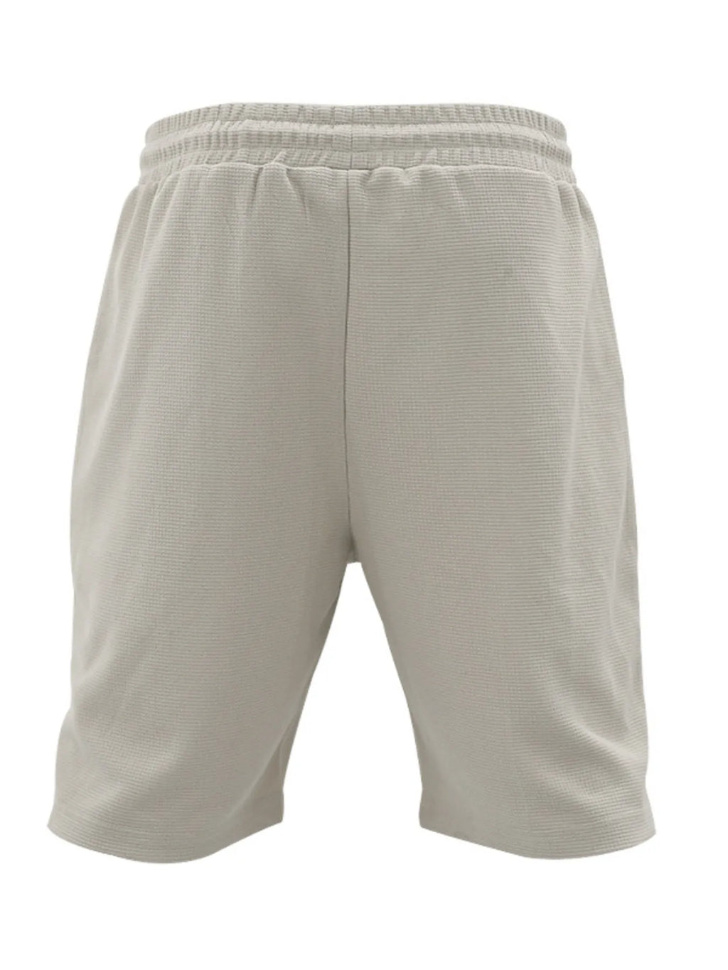 Round Neck Tee and Shorts Set Plus Size in Khakis for Men