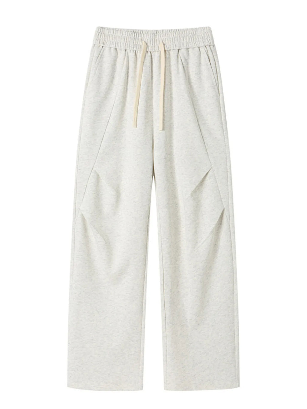 Plus Size Casual Loose-Fit Sweatpants in Flower White for Men