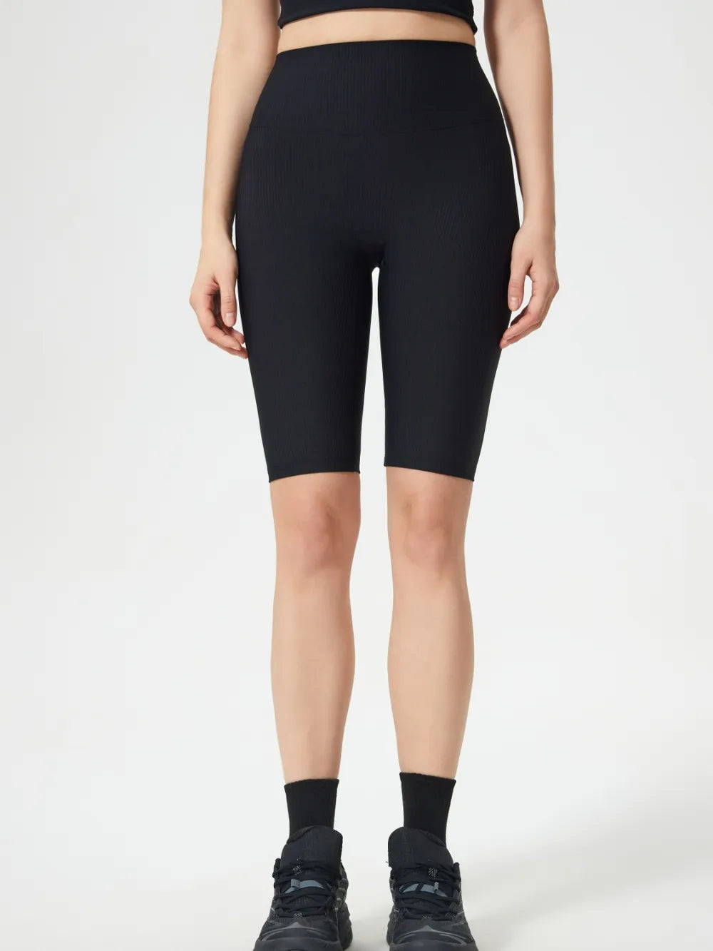 High Waist Active Shorts in Gray in Strawberry for Women