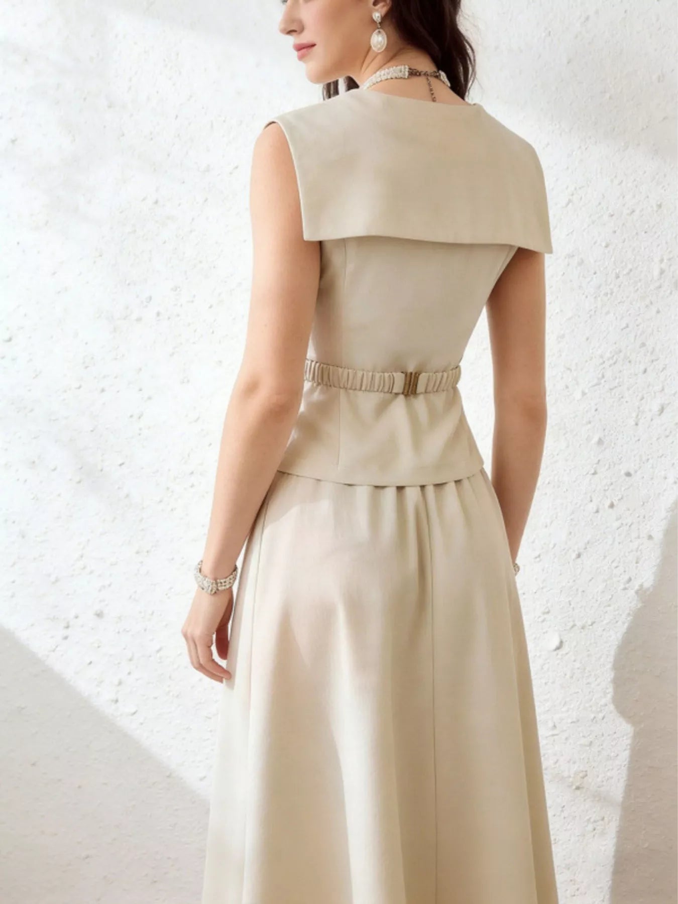Sleeveless Top and Midi Skirt Set for Women