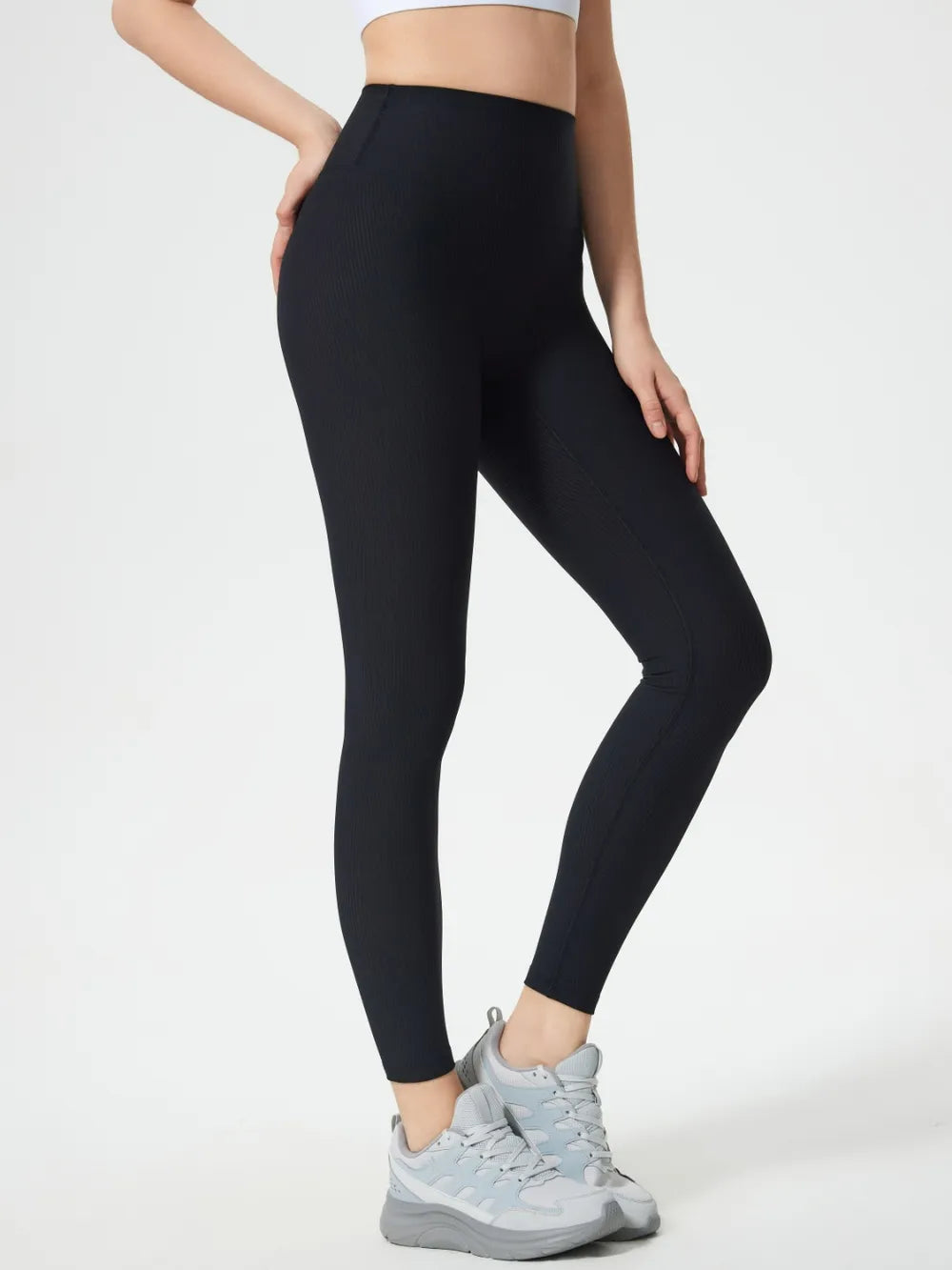 High Waist Active Leggings in Black for Women
