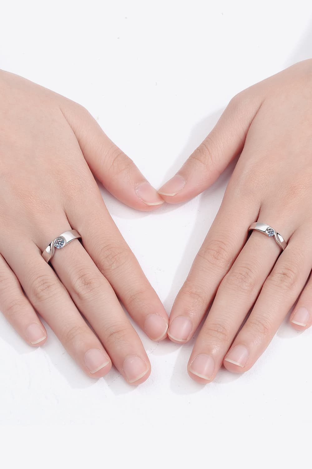 Moissanite Rhodium-Plated Ring in Men for Women