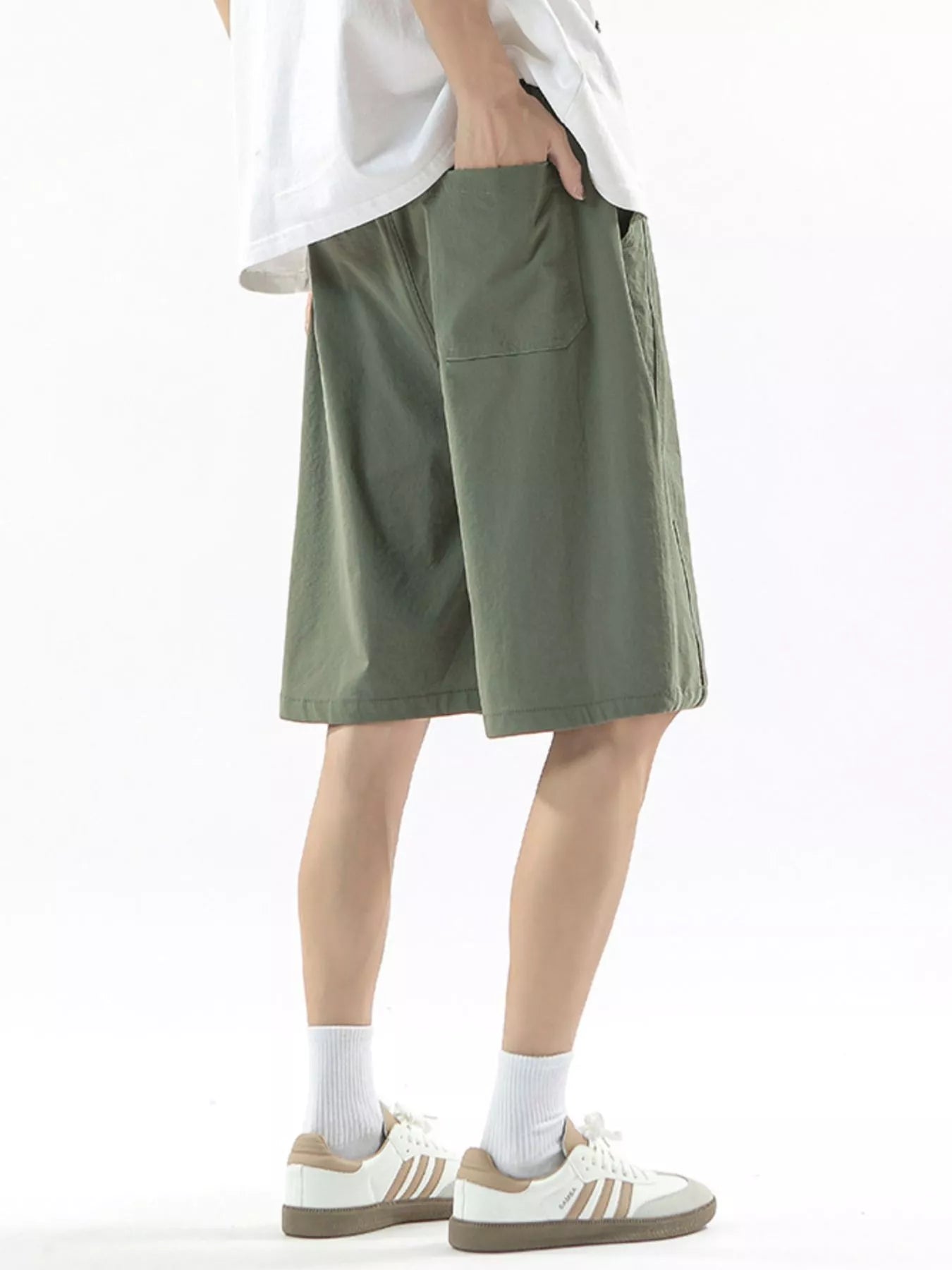 Drawstring Casual Loose-Fit Pants Plus Size in Mi Xing for Men