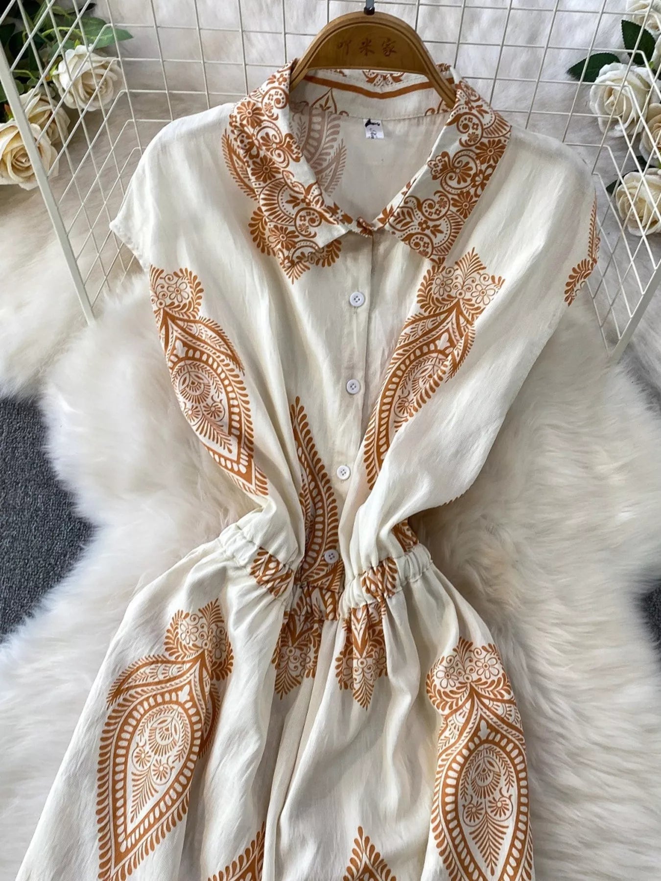 Green Button Front Wide Leg Jumpsuit for Women