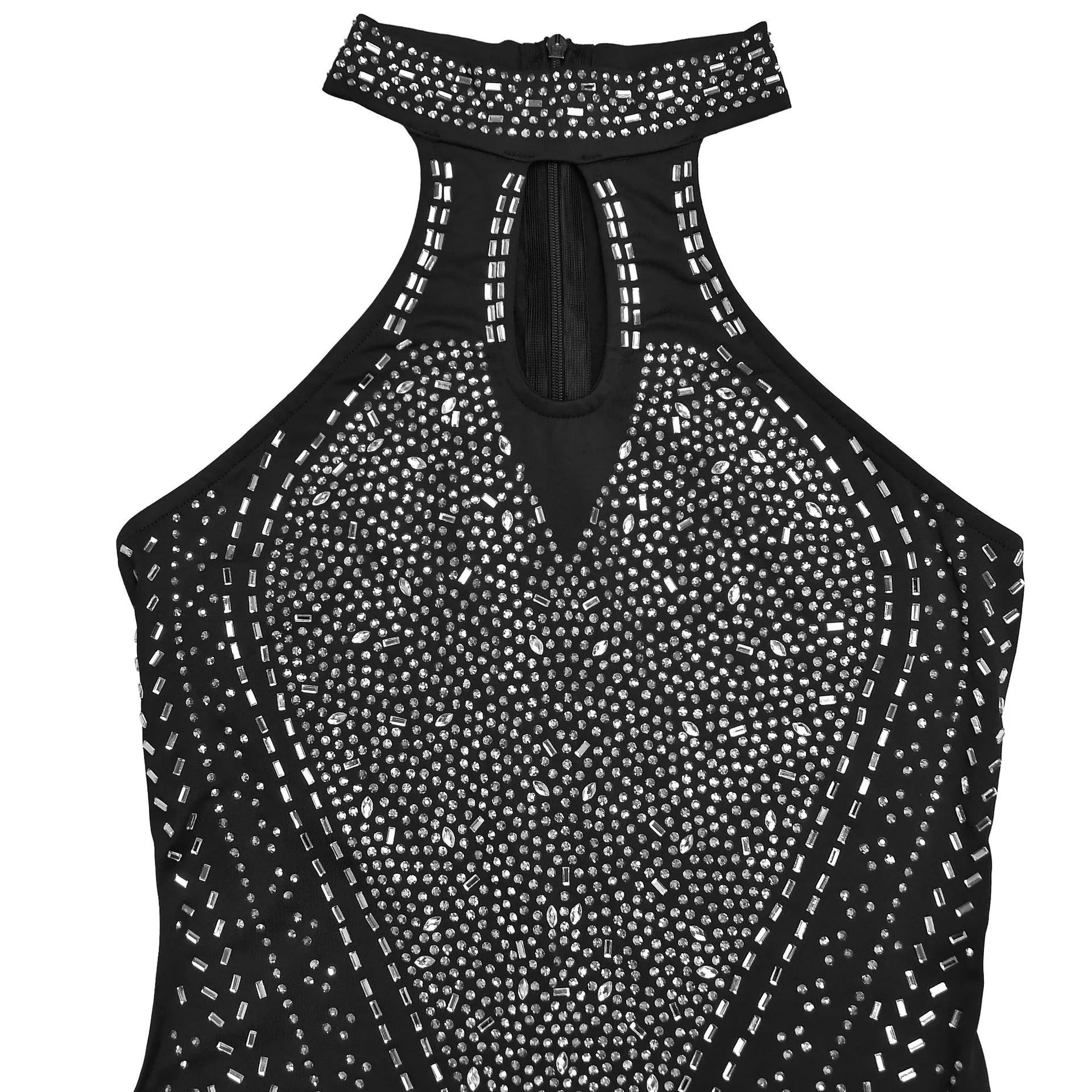Sparkling Rhinestone Cutout Jumpsuit for Women