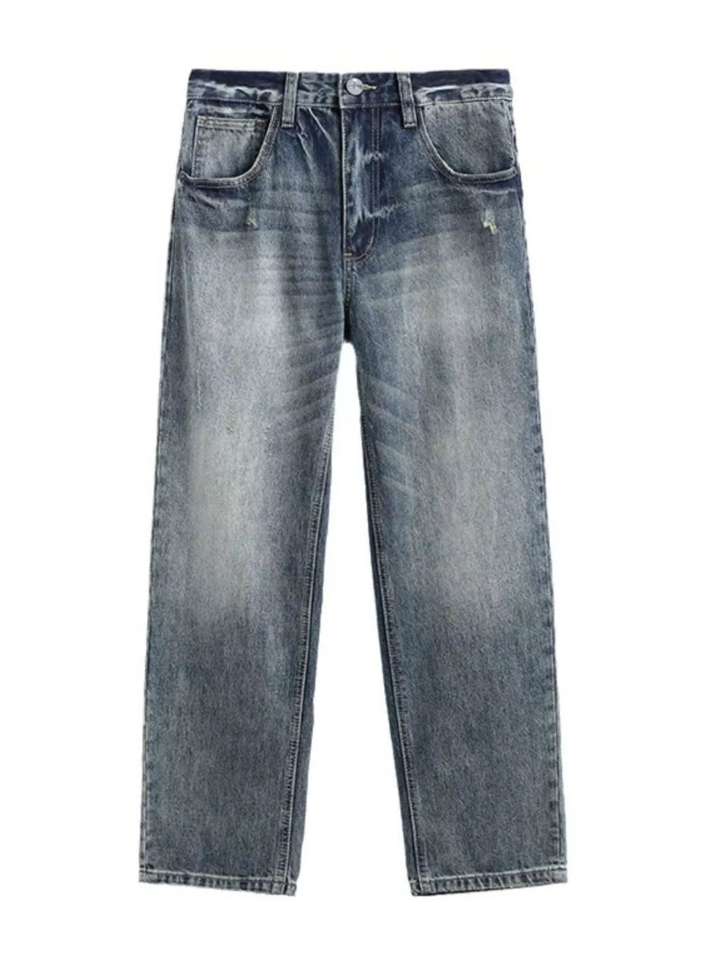 Wash Wide Leg Relaxed Fit Jeans in French Blue for Men