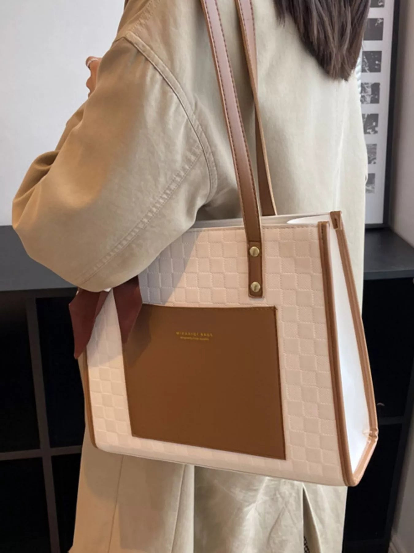 Color Block Shoulder Bag for Women