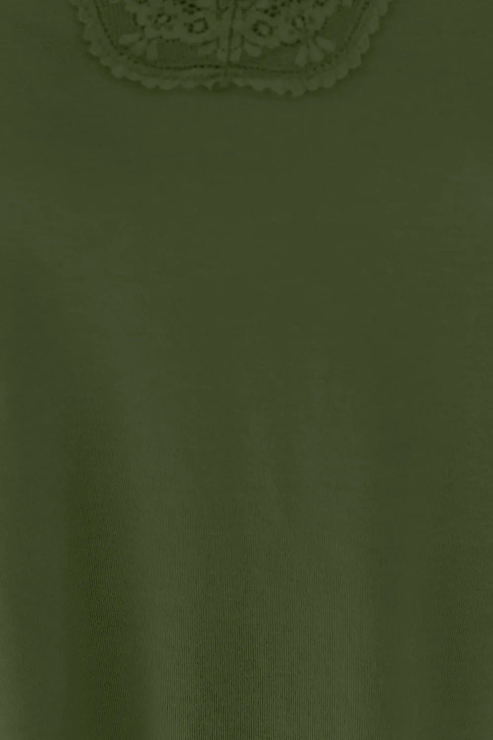 Plus Size Lace Detail V-Neck Cutout Cami in Matcha Green for Women