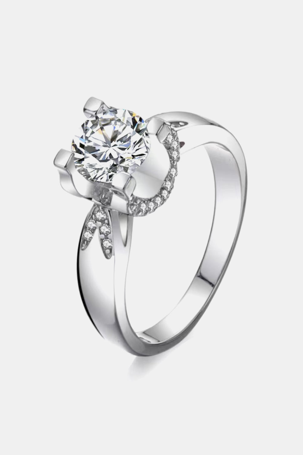 2 Carat Moissanite 925 Sterling Silver Ring in White for Women