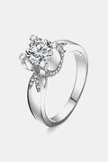 2 Carat Moissanite 925 Sterling Silver Ring in White for Women