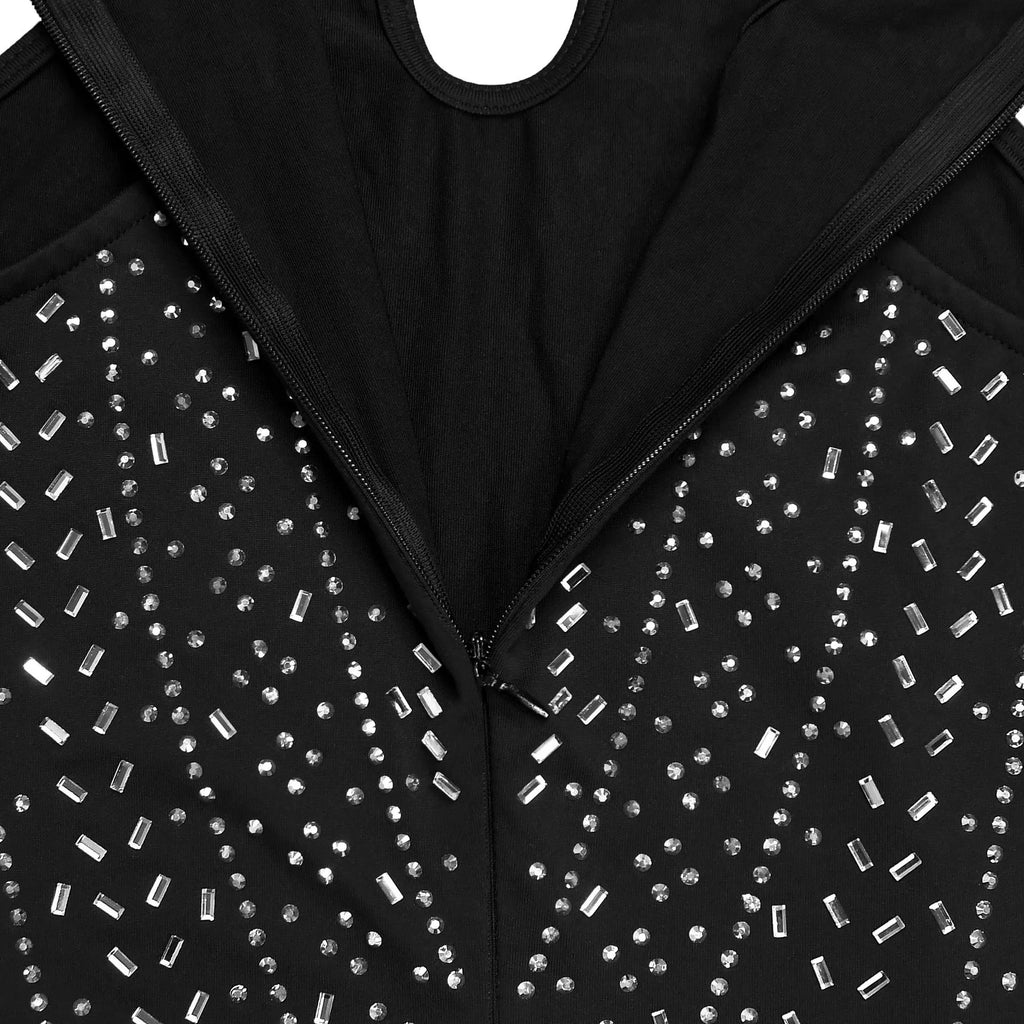 Sparkling Rhinestone Cutout Jumpsuit for Women