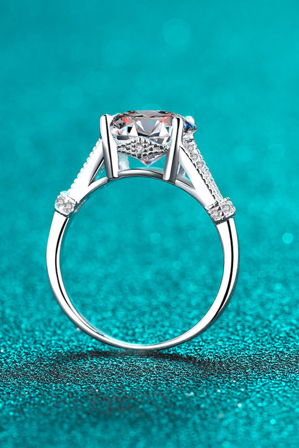 Unpredictable Day 3 Carat Moissanite Ring in Silver for Women