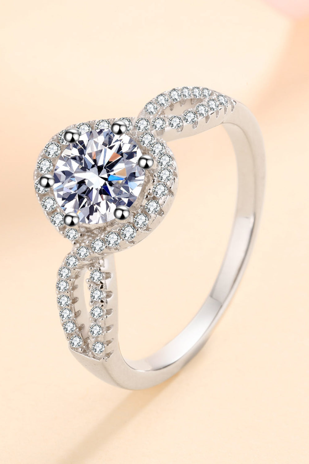 Feel the Joy 925 Sterling Silver Moissanite Ring for Women