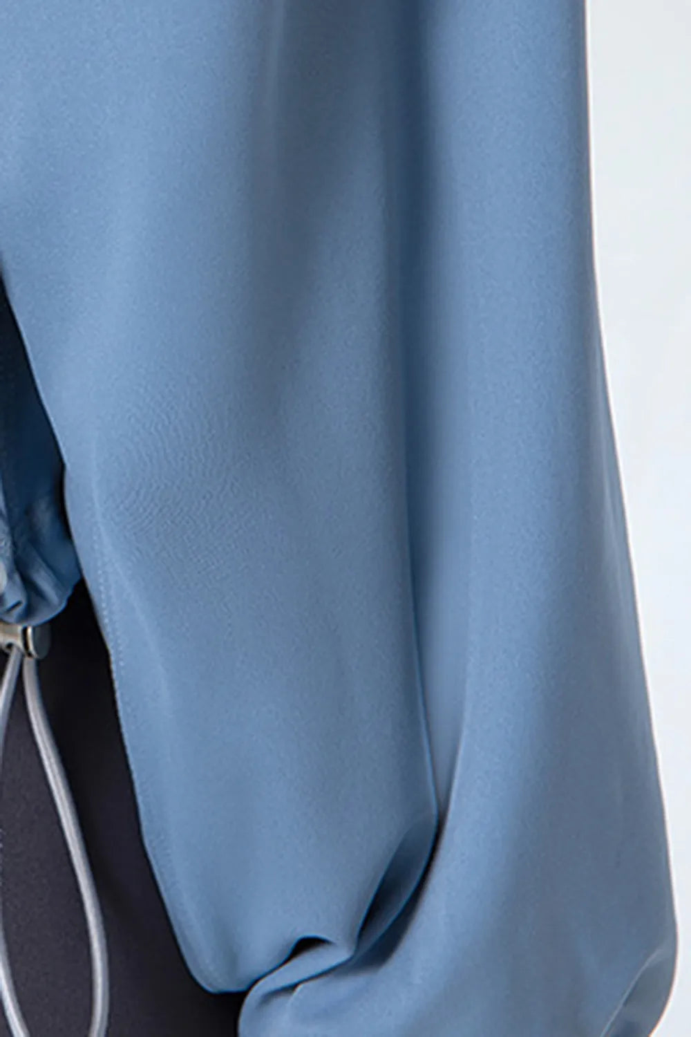 Drawstring Zip Up Dropped Shoulder Active Outerwear in Black for Women