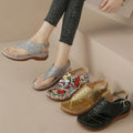 Toe Post Wedge Sandals in Playing Cards for Women