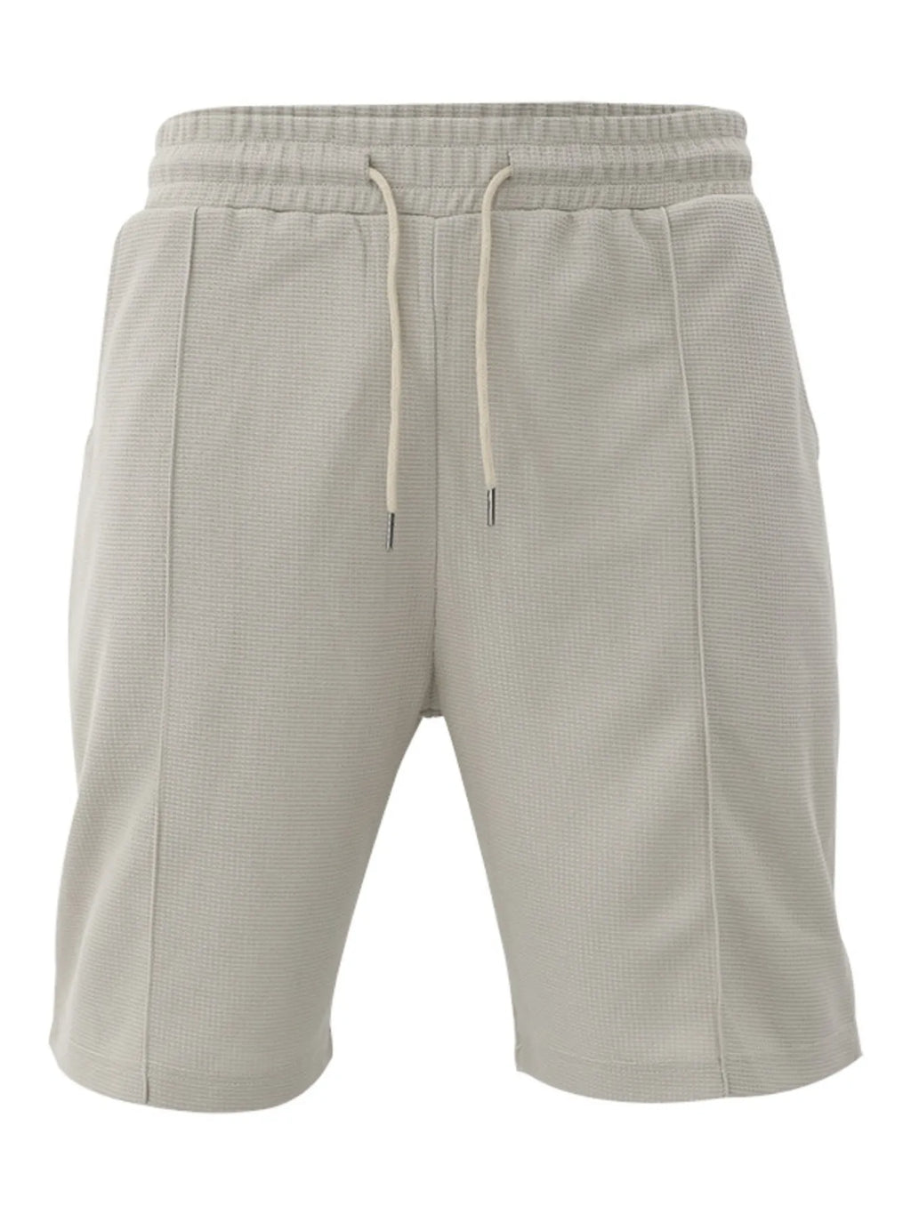 Round Neck Tee and Shorts Set Plus Size in Khakis for Men