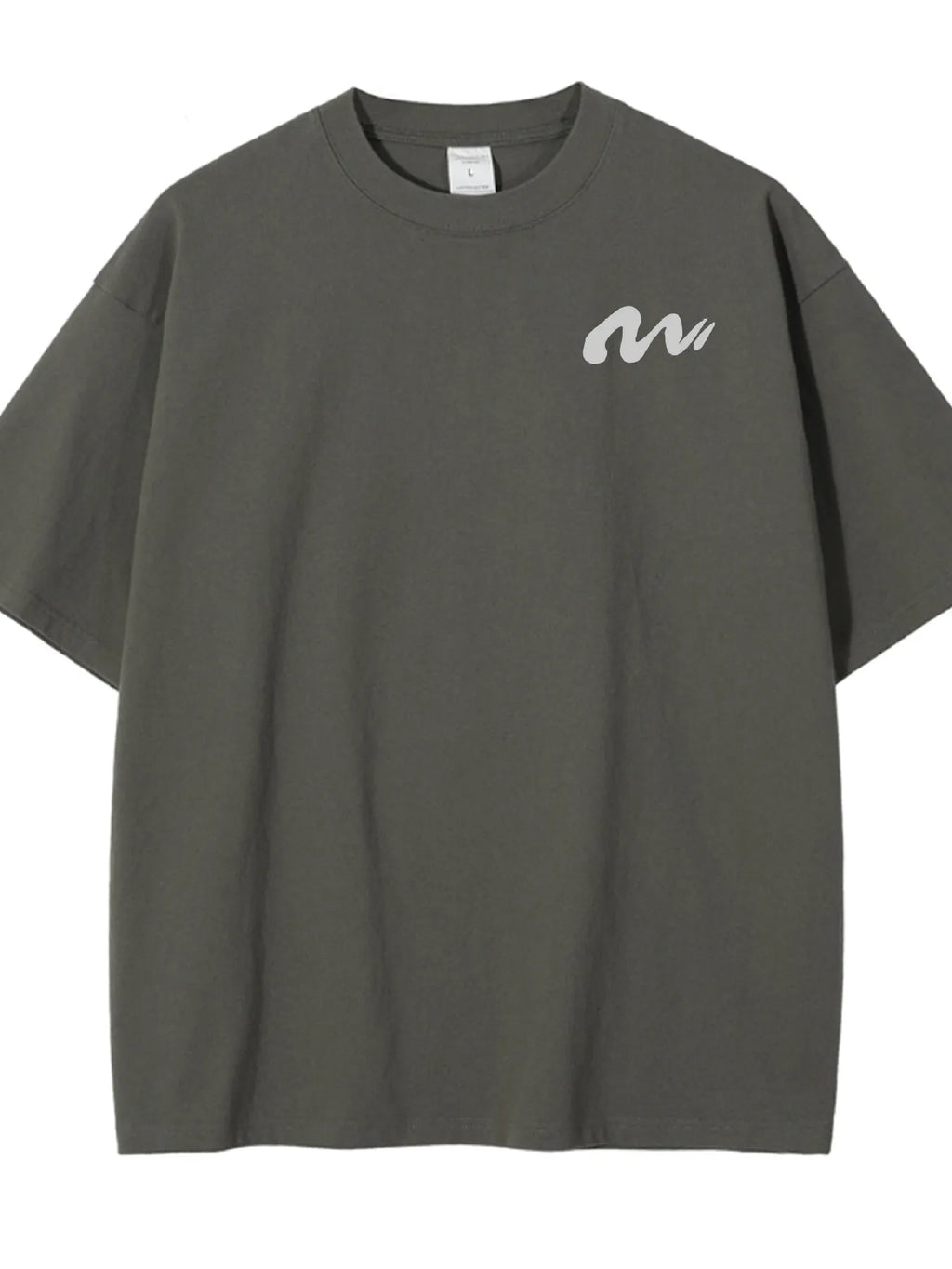 Round Neck Half Sleeve T-Shirt Plus Size in Black for Men