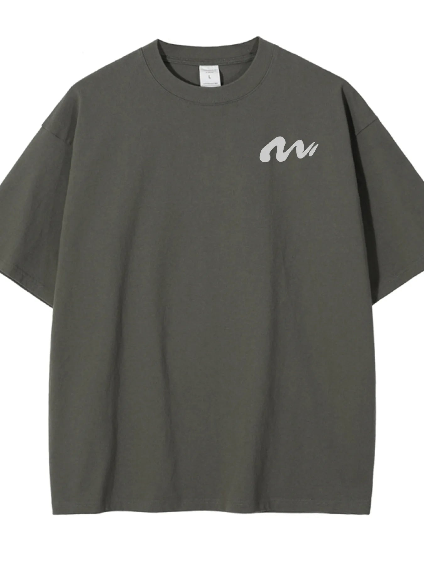 Round Neck Half Sleeve T-Shirt Plus Size in Black for Men