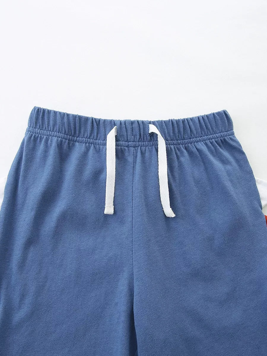 Dinosaur Round Neck Tee and Shorts Set in 2315 for Boys