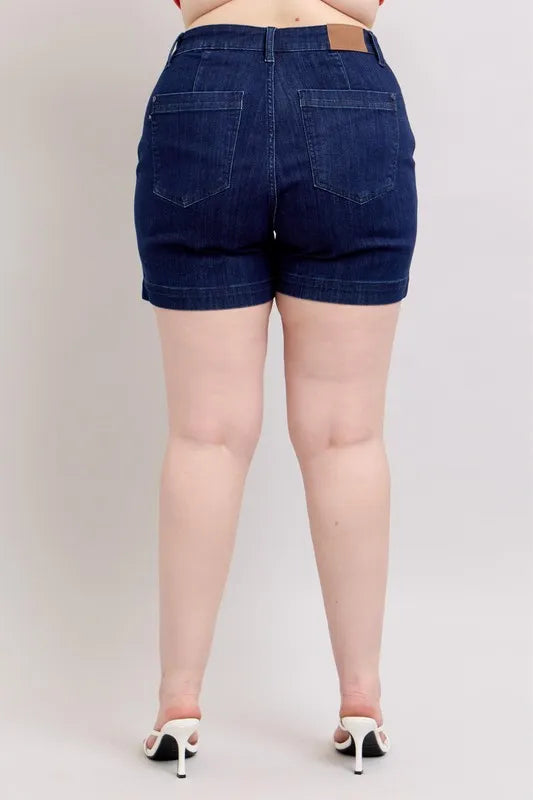 High Waist Denim Shorts Plus Size for Women