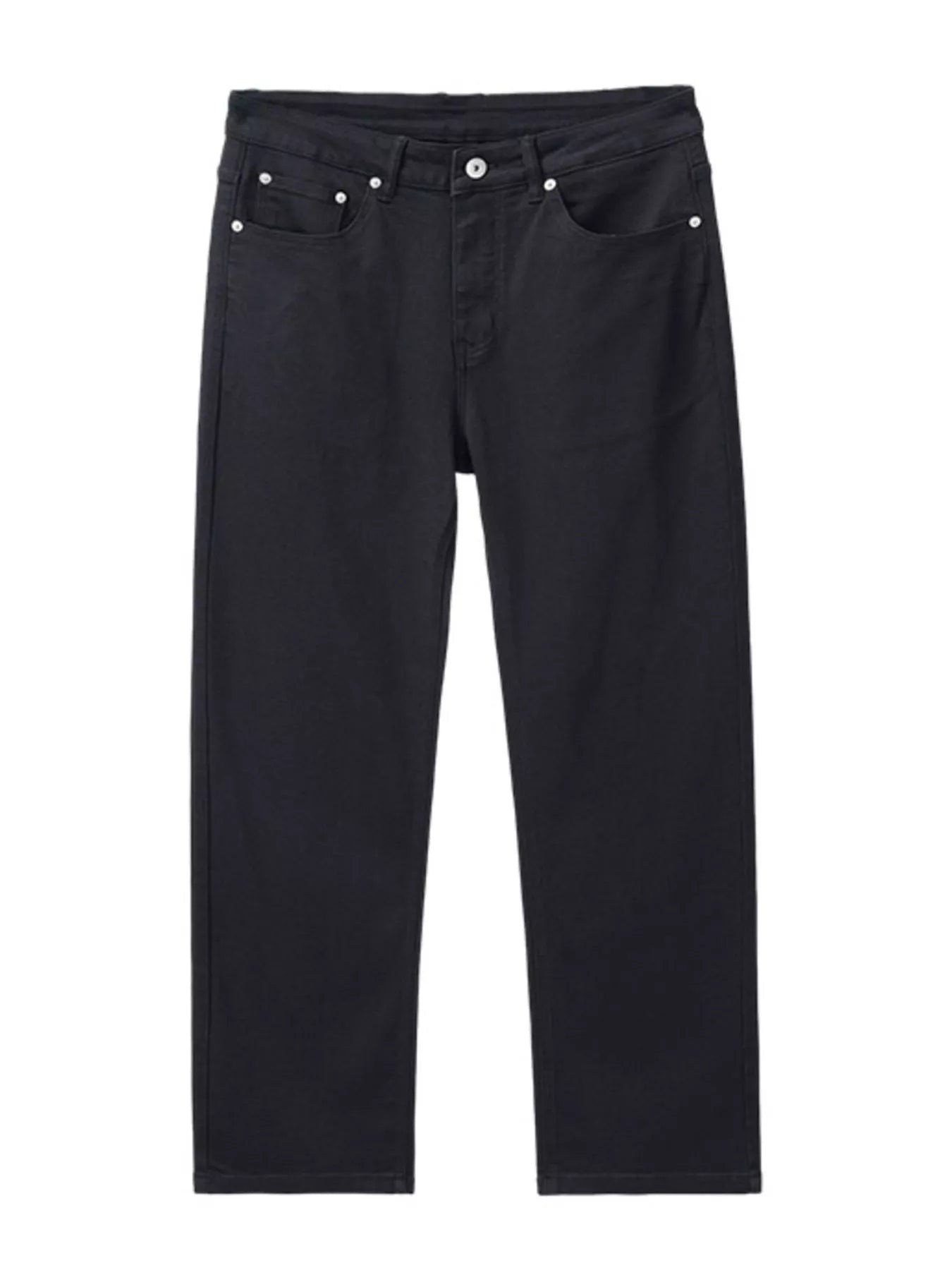 Wide Leg Relaxed Fit Jeans in Black for Men